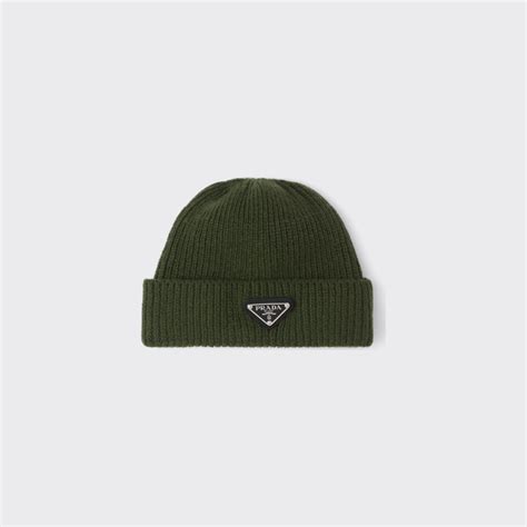 prada green logo|green Prada beanie.